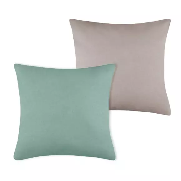 Cojín cuadrado (50 cm) Duo Verde jade 2