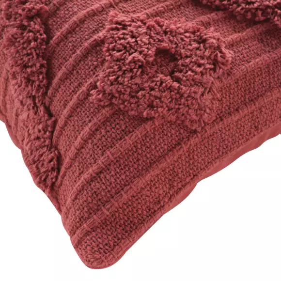 Funda para cojín cuadrado en algodón (40 cm) Zelie Terracota