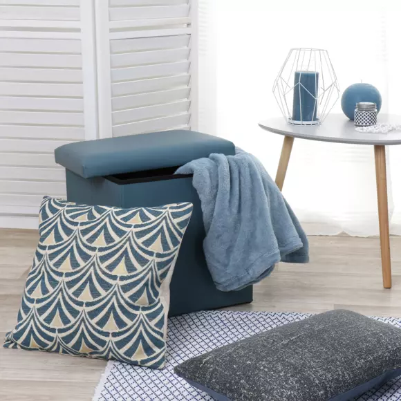 Housse de coussin carrée (40 cm) Dory Bleue 2