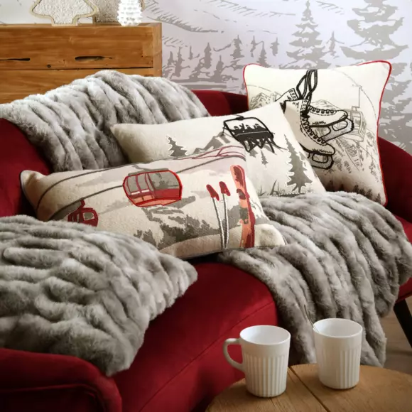 Coussin rectangulaire (50 cm) Albertville Gris 2