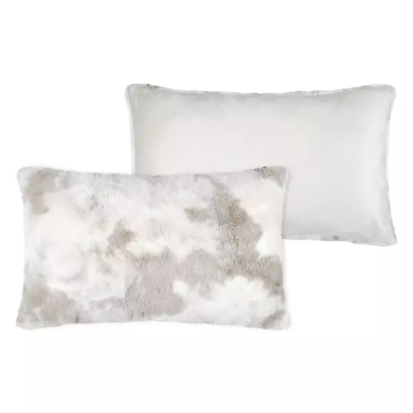 Coussin rectangulaire fausse fourrure (80 cm) Harald Beige