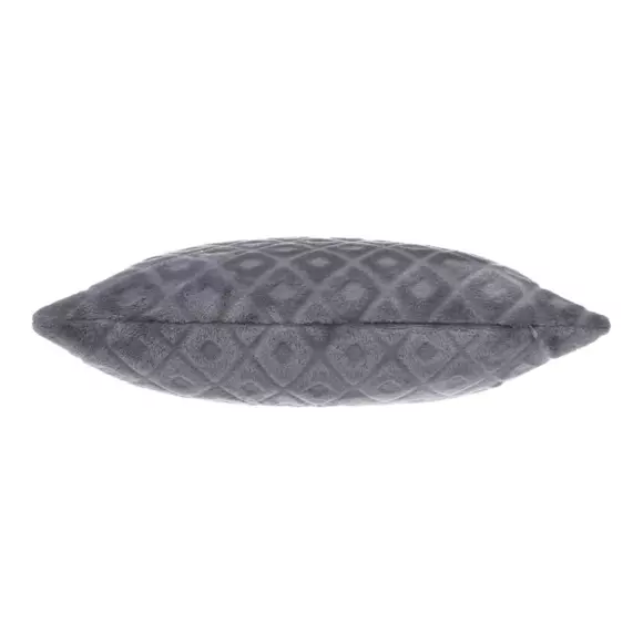 Kussen (40 cm) 3D Ruit Donker grijs 3