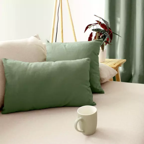 Coussin rectangulaire (50 cm) Etna Vert argile 2