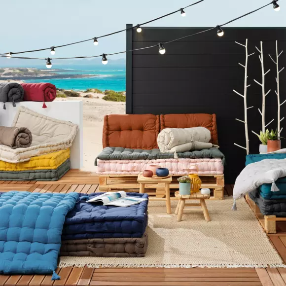 Pallet matras (L120 cm) Pixel Poederroze 2