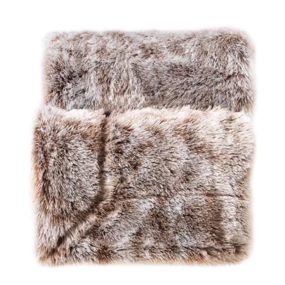 Plaid fausse fourrure (150 cm) Antartic Chocolat 4