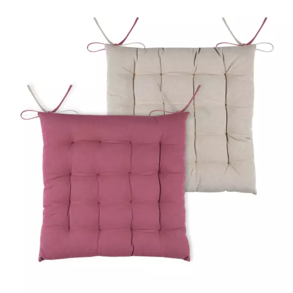 Cojín de silla cuadrado Duo Violeta púrpura