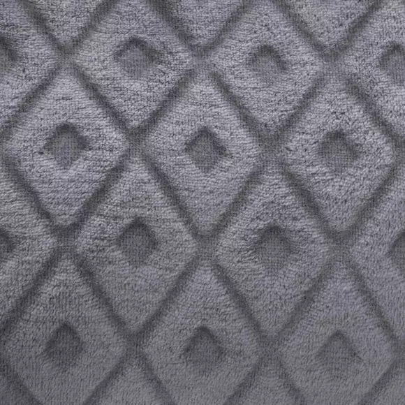 Plaid doux (150 cm) 3D Losange Gris foncé 3