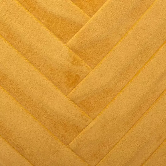Coussin carré velours (40 cm) Tresseo Jaune ocre 3