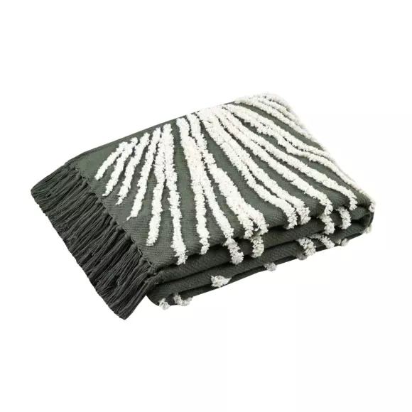 Jeté de canapé coton (150 cm) Baléares Vert 3