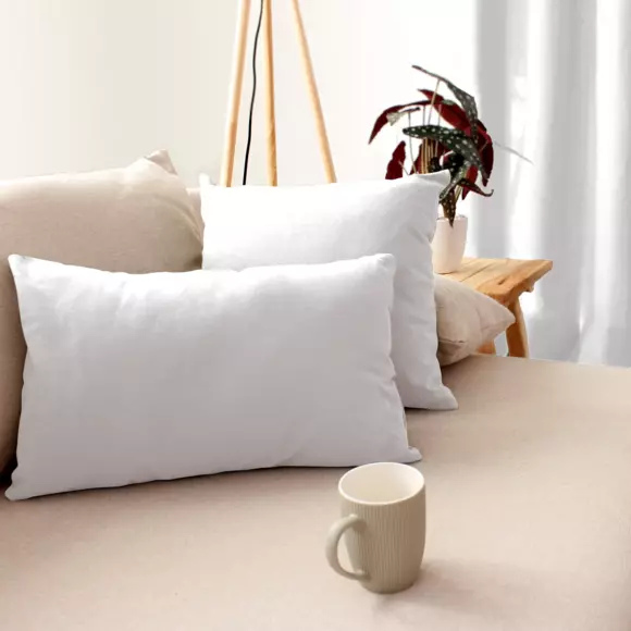 Coussin carré (40 cm) Etna Blanc 2