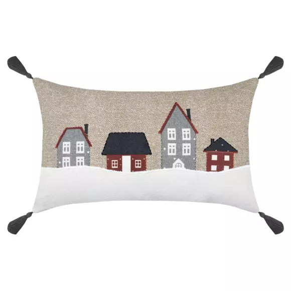 Cojín rectangular en algodón (50 cm) Cornouailles Beige