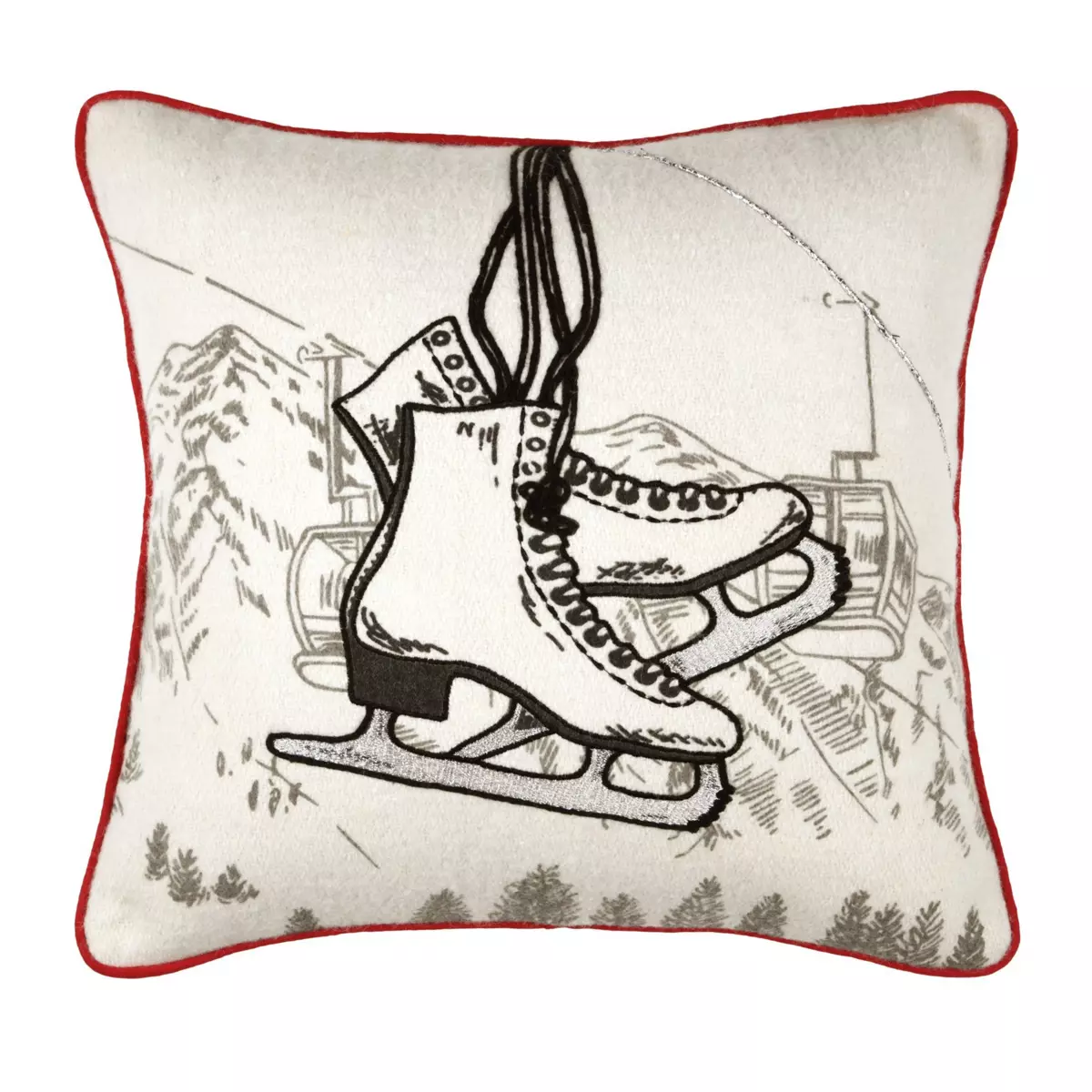 Cuscino quadrato (40 cm) Albertville Grigio 3