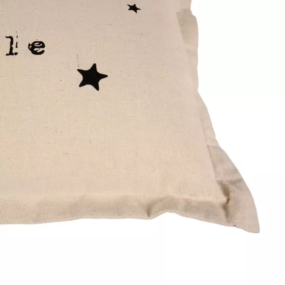 Coussin rectangulaire (50 cm) La vie est belle Beige 2