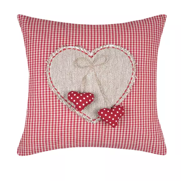 Coussin carré coton (40 cm) Marianne Rouge