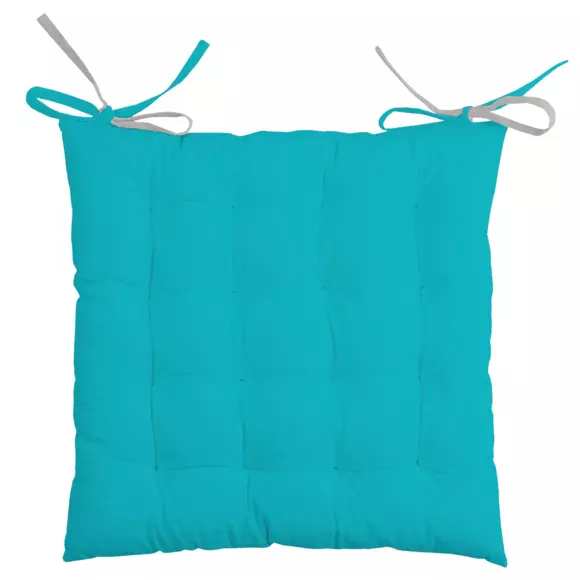 Coussin de chaise carré Duo Bleu céladon