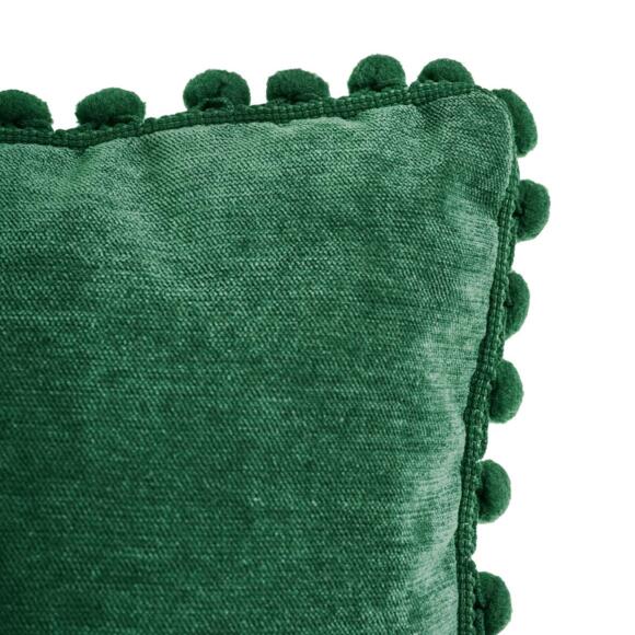 Quadratisches Kissen (40 cm) Pompons Grün 2