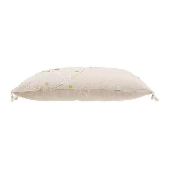 Housse de coussin rectangulaire (50 cm) Mandala Ecru 3