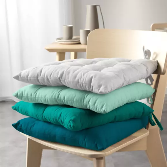 Coussin de chaise coton recyclé Mistral Vert menthe 2