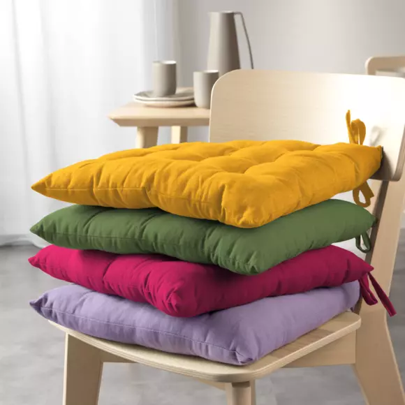Cojín de silla de algodón reciclado Mistral Rosa fucsia 2