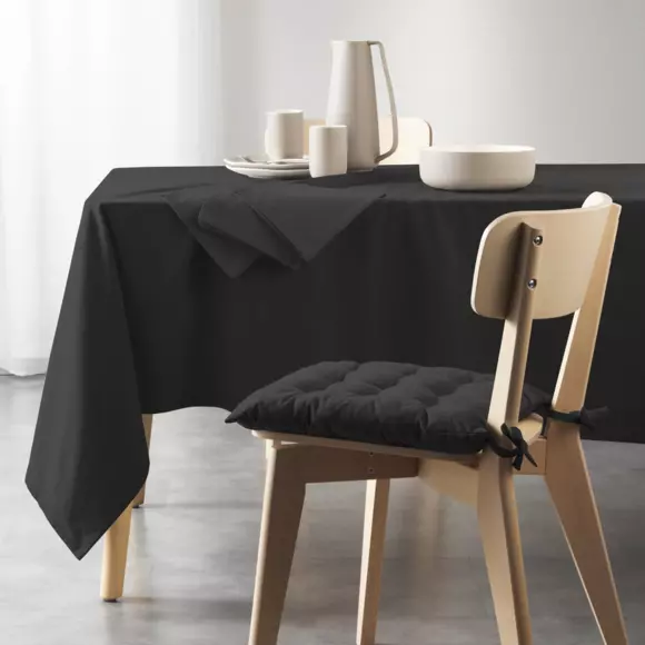 Stoelkussen gerecycled katoen Mistral Zwart 3