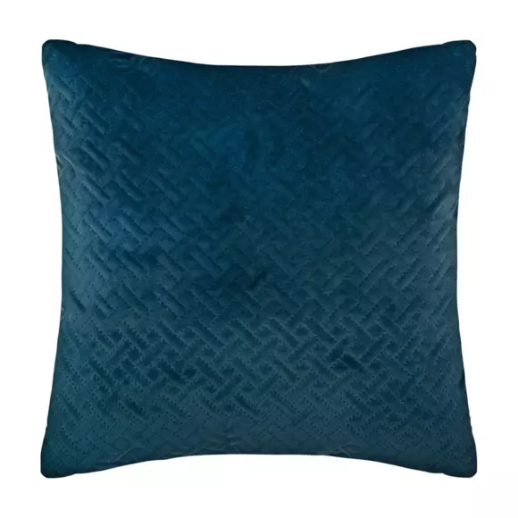 Coussin carré velours (40 cm) Dolce Bleu canard 2