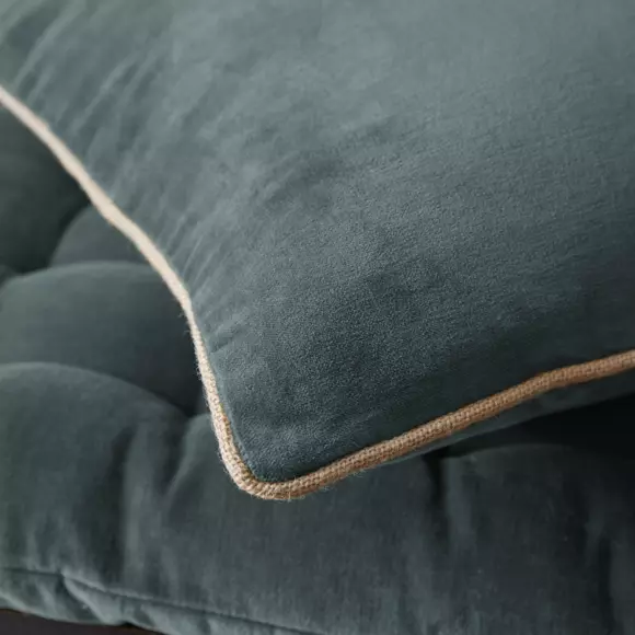 Kussen vierkant fluweel katoen (45 cm) César Leigrijs 2
