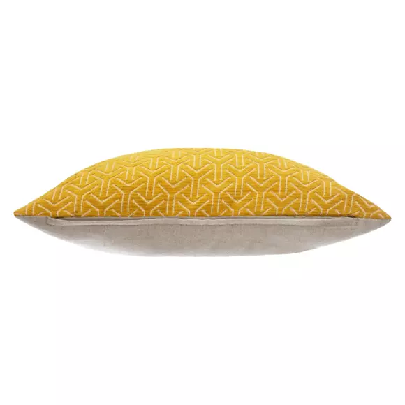 Housse de coussin carrée (40 cm) Geo Jaune ocre 2