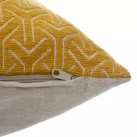 Housse de coussin carrée (40 cm) Geo Jaune ocre 3