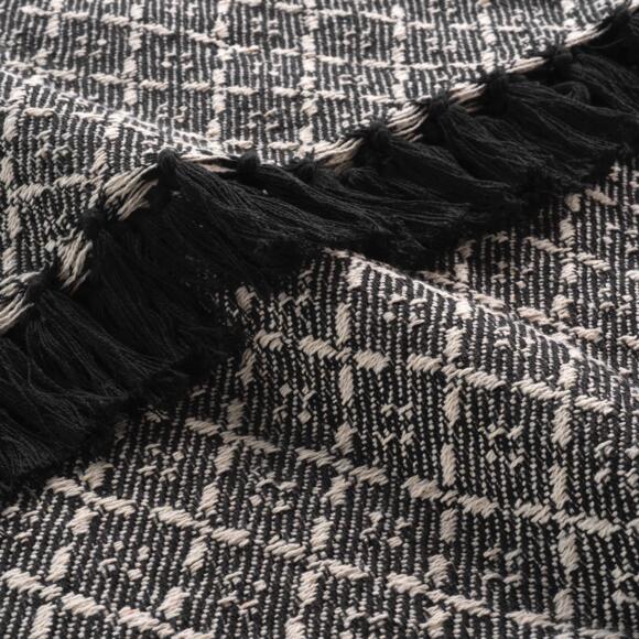 Manta algodón (150 cm) Janna Negro