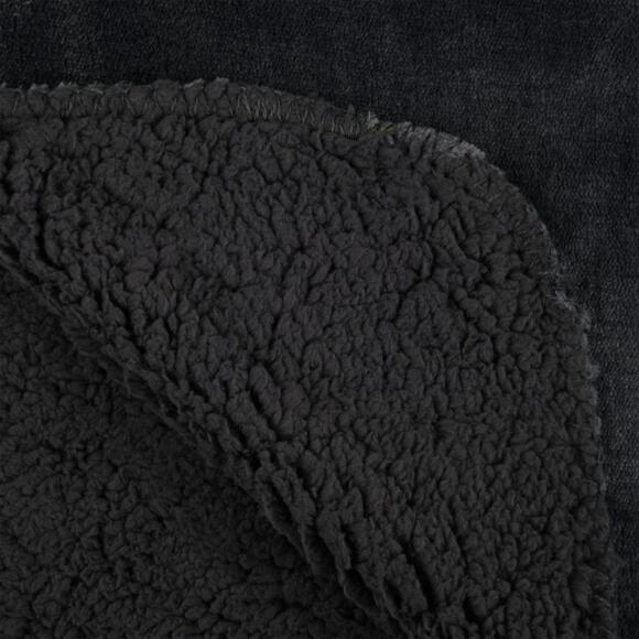 Plaid in pile (220 cm) Michigan Grigio antracite