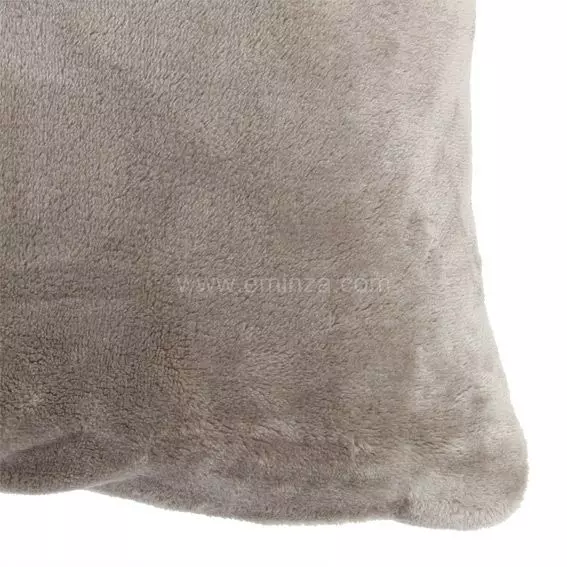 Housse de coussin carrée (40 cm) Doudou Taupe clair 2