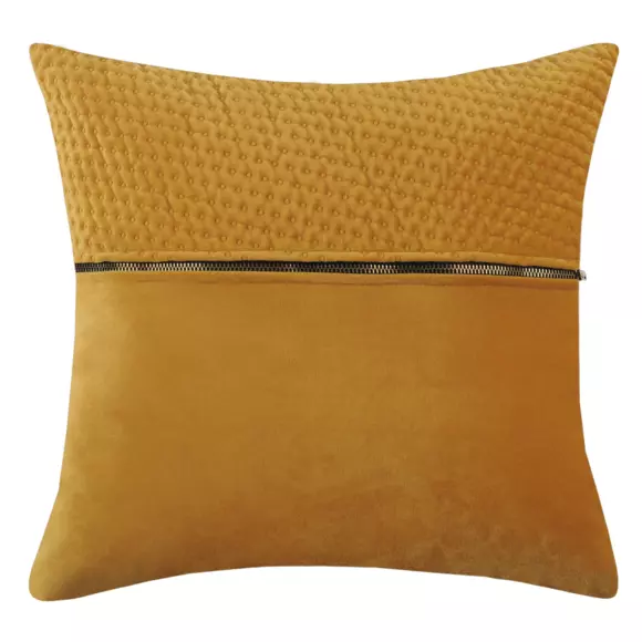 Coussin carré (45 cm) Hoffmann Jaune moutarde 3