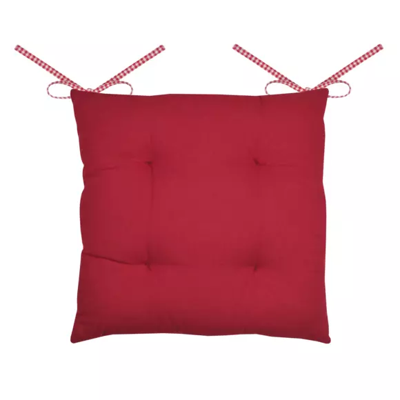 Cojín de silla cuadrado Marianne Rojo