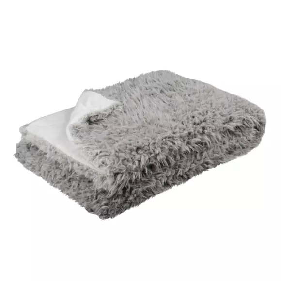 Plaid ecopelliccia (160 cm) Mouton Tortora 2