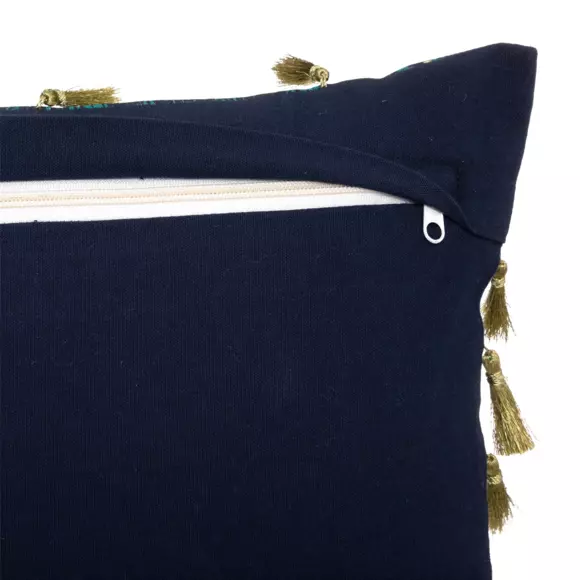 Housse de coussin rectangulaire (50 cm) Ama Bleu canard 2