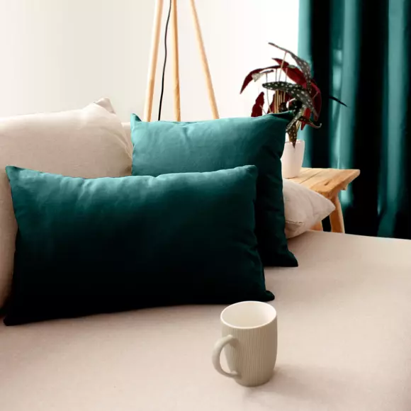 Coussin carré (40 cm) Etna  Vert foncé 2