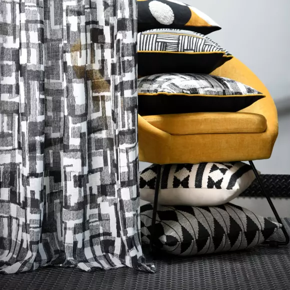 Coussin carré (40 cm) Linear Noir