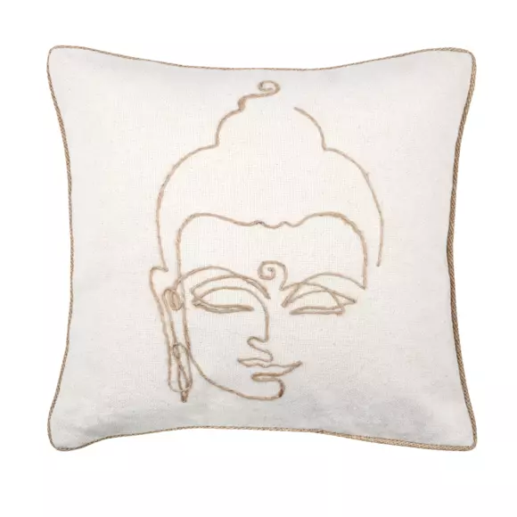 Coussin carré coton recyclé (40 cm) Asana Ecru 2