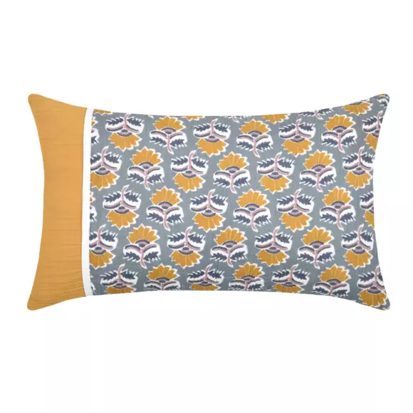 Cojín rectangular gasa de algodón (50 cm) Sunda Azul indigo