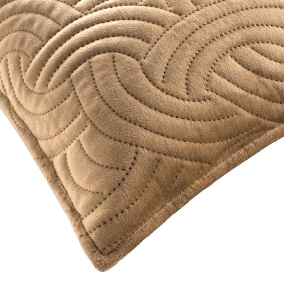 Fodera cuscino quadrato velluto (40 cm) Solange Tortora
