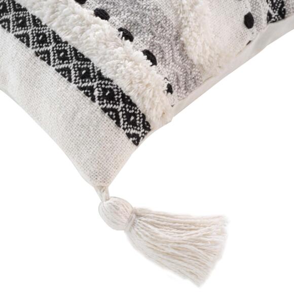 Funda para cojín cuadrado en algodón (40 cm) Emilia Blanco
