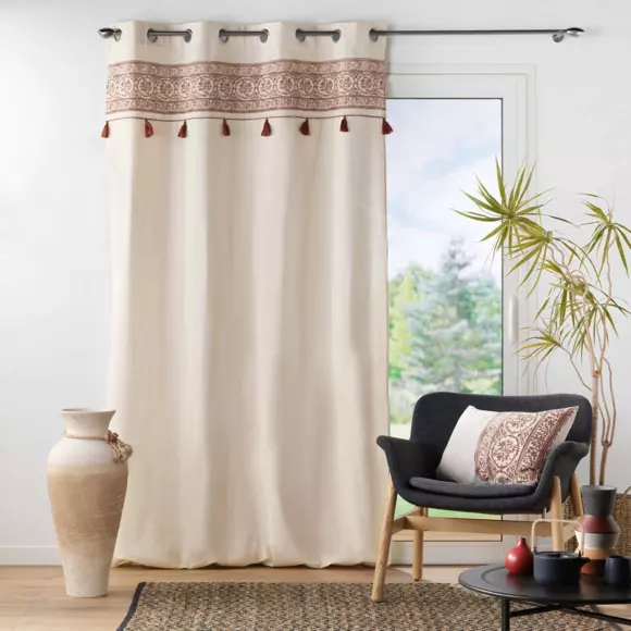 Coussin rectangulaire (60 cm) Isalina Terracotta