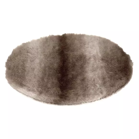 Galette de chaise fausse fourrure (38 cm) Grizzli Marron 2