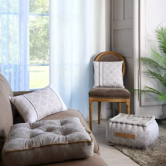 Coussin carré (40 cm) Delila Beige 2