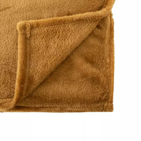Plaid doux (200 cm) Row Marron mordoré 2