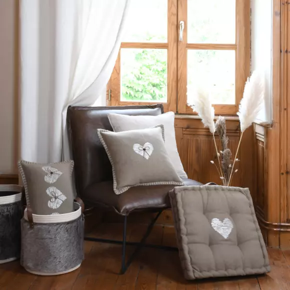 Coussin rectangulaire (50 cm) Meane Taupe 2