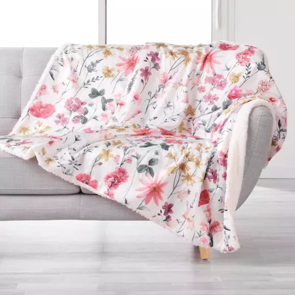 Plaid suave (150 cm) Florabella Rosa 2