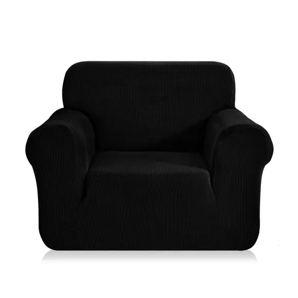Housse de fauteuil extensible Prisca Noir ébène 4