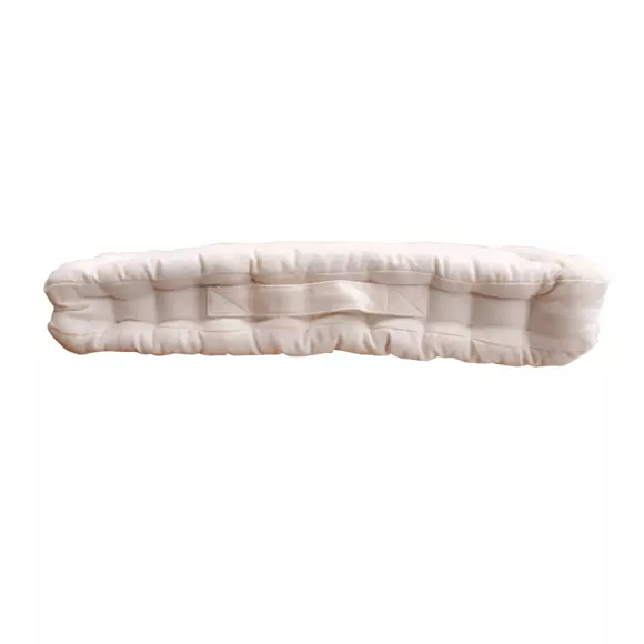 Coussin de sol carré coton recyclé (40 cm) Dune Ecru 2