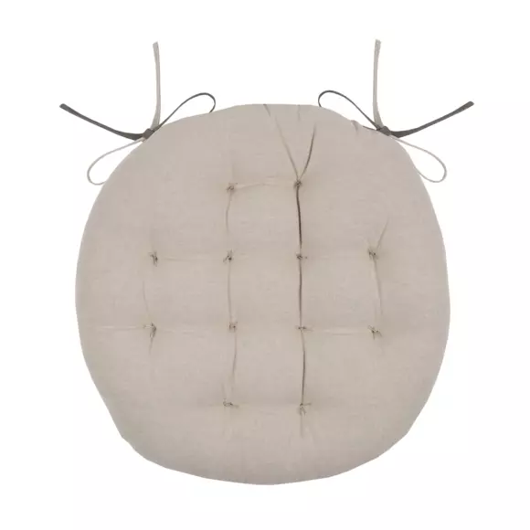 Coussin de chaise rond Duo Taupe